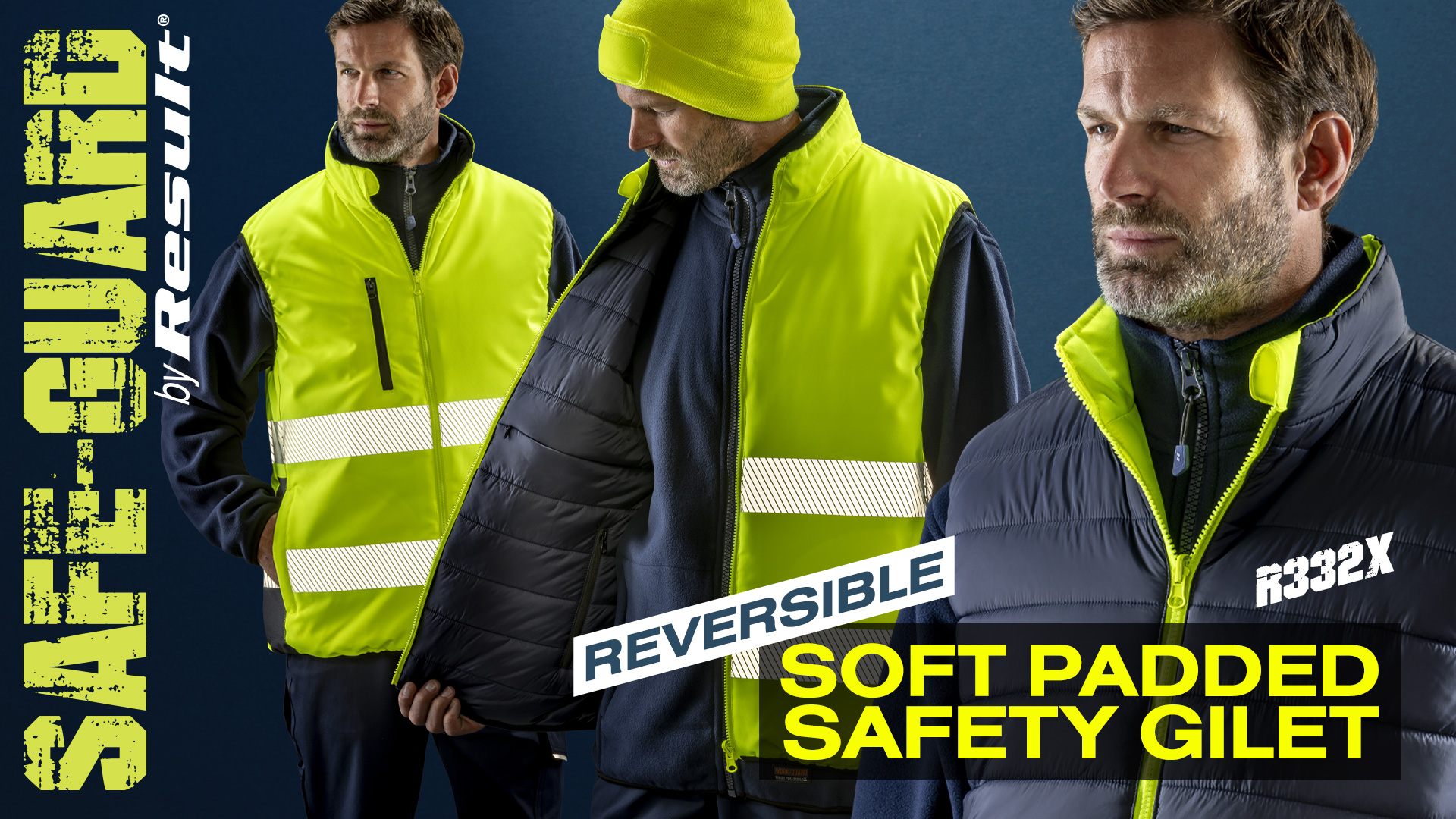 R332X reversible soft padded safety gilet