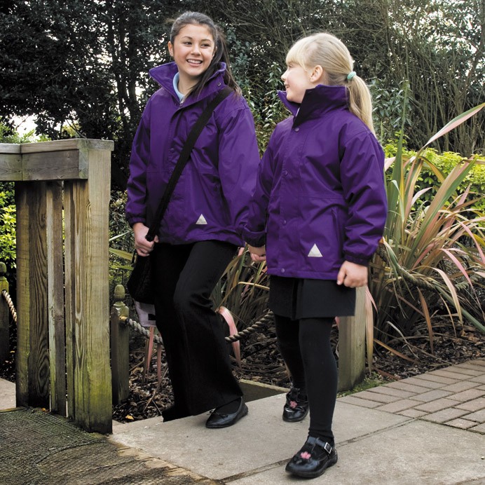 Children's Reversible Waterproof Coat Fleece Lined Winter School Jacket R160JY 
