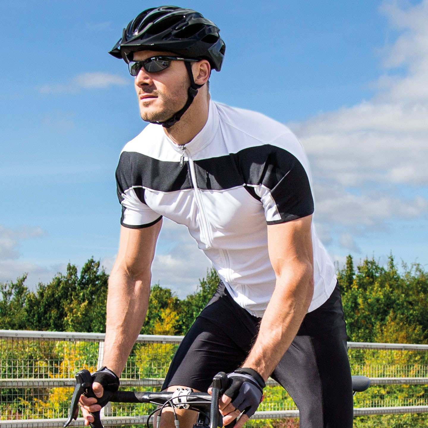 S188M Short Sleeve Cycling T-Shirt Spiro Men's Bikewear Full Zip Top 
